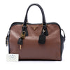 Prada Bicolor Saffiano Top Handle Handbag Secondhand