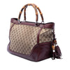 Gucci Medium GG Canvas New Bamboo Tassel Tote Secondhand