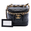 Secondhand Chanel Small Quilted Calfskin Chain Bar Vanity Case with Chain