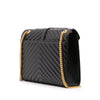 Saint Laurent Large Grain de Poudre Monogram Chevron Envelope Bag Secondhand