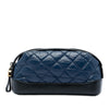 Chanel Bicolor Quilted Aged Calfskin Gabrielle Cosmetic Pouch Secondhand
