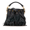 Saint Laurent Small Calfskin Emmanuelle Fringe Bucket Bag Secondhand