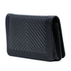 Chanel Chevron Quilted Calfskin Boy Wallet On Chain Secondhand