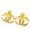 Chanel Gold Plated CC Clip on Earrings Secondhand