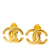 Chanel Gold Plated CC Clip on Earrings Secondhand