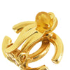 Chanel Gold Plated CC Clip on Earrings Secondhand