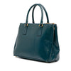 Prada Saffiano Vernice Galleria Double Zip Front Pocket Satchel Secondhand