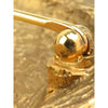 Chanel CC Gold Plated Round Brooch Secondhand