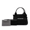 Balenciaga Denim Navy Cabas Satchel XS Secondhand