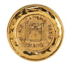 Chanel Gold Plated 31 Rue Cambon Round Brooch Secondhand