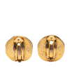 Chanel Gold Plated Archer Medallion Clip On Earrings Secondhand