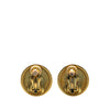 Chanel Gold Plated CC Clip On Earrings Secondhand