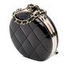 Chanel Quilted Patent Round Mirror Chain Necklace Secondhand