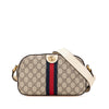 Gucci Small GG Supreme Textured Calfskin Web Ophidia Camera Bag Secondhand