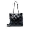Chanel CC Quilted Patent North South Tote Secondhand