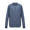 CC Collection Corneliani Dark Blue Patterned Shirt, Size 40 IT Secondhand