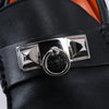 HERMES Irving Leather Driving Moccasins in Black Collier de Chien for Men, Size 42 EU Secondhand