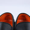 HERMES Irving Leather Driving Moccasins in Black Collier de Chien for Men, Size 42 EU Secondhand