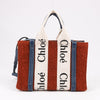Chloé Woody Small Wool & Leather 2Way Handbag in Brown Secondhand