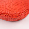 Bottega Veneta Intrecciato Hobo Leather Shoulder Bag in Red Secondhand
