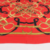 Hermès Carré 90 " Eperon d'or" Silk handkerchief in Red Secondhand