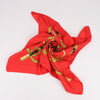 Hermès Carré 90 " Eperon d'or" Silk handkerchief in Red Secondhand