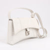 Balenciaga Hourglass Mock Croc Shoulder bag in White 671355 Secondhand