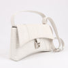 Balenciaga Hourglass Mock Croc Shoulder bag in White 671355 Secondhand