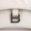 Balenciaga Hourglass Mock Croc Shoulder bag in White 671355 Secondhand