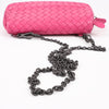 BOTTEGA VENETA Intrecciato Leather Chain Shoulder Bag in Hot Pink Secondhand