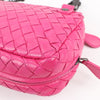 BOTTEGA VENETA Intrecciato Leather Chain Shoulder Bag in Hot Pink Secondhand