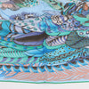 Hermès Carré 90 "PLUMES EN FETE" 100% Silk Scarf in Blue Secondhand
