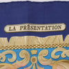Hermès Carré 90 "LA PRESENTATION" 100% Silk Scarf in Navy Blue Secondhand