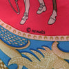 Hermès Carré 90 "LA PRESENTATION" 100% Silk Scarf in Navy Blue Secondhand