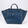CELINE Luggage Phantom Medium Grained Leather Handbag in Navy Blue (Marketplaces) Secondhand
