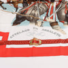 Hermès Carré 90 "ATTELAGE EN ARBALETE" Silk handkerchief in Red Secondhand