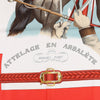 Hermès Carré 90 "ATTELAGE EN ARBALETE" Silk handkerchief in Red Secondhand