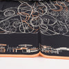Hermès Carré 90 "COMPLICATION EQUESTRE" 100% Silk Scarf in Black Secondhand