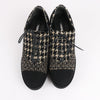 CHANEL Coco Tweed Felt Mark Leather x Fabric Boots G31378 in Black x Beige, Size 37 EU Secondhand