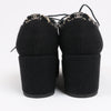 CHANEL Coco Tweed Felt Mark Leather x Fabric Boots G31378 in Black x Beige, Size 37 EU Secondhand
