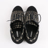 CHANEL Coco Tweed Felt Mark Leather x Fabric Boots G31378 in Black x Beige, Size 37 EU Secondhand