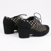 CHANEL Coco Tweed Felt Mark Leather x Fabric Boots G31378 in Black x Beige, Size 37 EU Secondhand