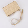 Bottega Veneta Maxi Intrecciato Cassette Leather Shoulder Bag in Beige Secondhand