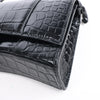 Balenciaga Hourglass Mock Croc Shoulder bag in Black Secondhand