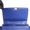 CELINE Trapeze Leather x Suede 2Way Handbag in Blue Secondhand