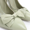Bottega Veneta Leather Pumps Light Green Ribbon in Size 41 EU Secondhand