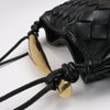Bottega Veneta Intrecciato Sardines Leather Shoulder Bag in Black Secondhand