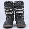 Philipp Plein Leather Ankle Boots Silver Metal Accessories with Skull Chains, Size 37 EU Secondhand