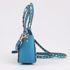 Valentino Garavani Rockstud Mini Leather 2Way Handbag in Blue Secondhand