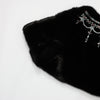Valentino Black Mink Fur Capelet with Crystal Embellishments - Elegant Evening Wear Secondhand